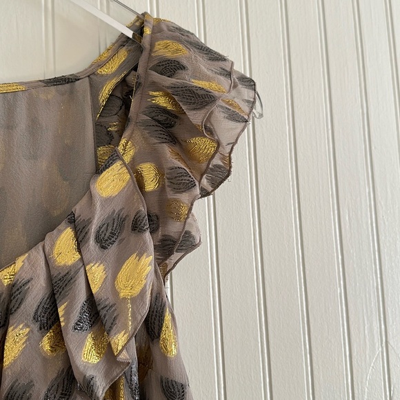 Liefsdottir x Anthropologie Firewing Silk Metallic Top - Picture 6 of 8